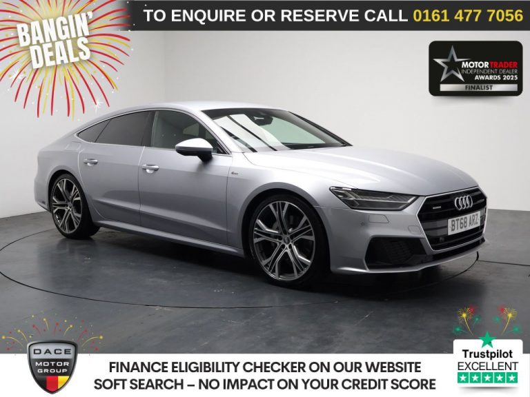 Used 2018 SILVER AUDI A7 Hatchback 3.0 TDI V6 50 S line Sportback 5dr Diesel Tiptronic quattro Euro 6 (s/s) (286 ps) DIESEL (reg. 2018-10-31) (Automatic) for sale in Stockport