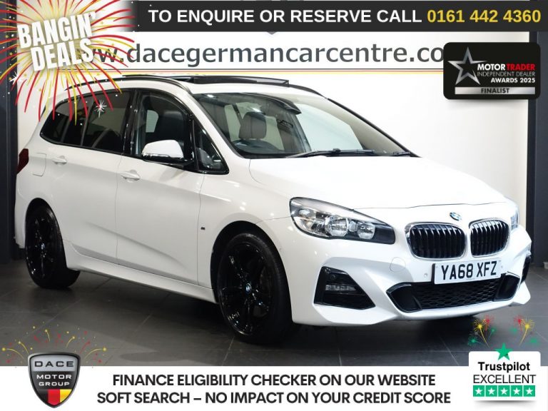 Used 2018 WHITE BMW 2 Series GRAN TOURER MPV 2.0 220d M Sport MPV 5dr Diesel Auto xDrive Euro 6 (s/s) (190 ps) Â£2665 EXTRAS DIESEL (reg. 2018-11-27) (Automatic) for sale in Stockport