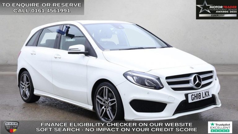 Used 2018 WHITE MERCEDES-BENZ B-CLASS MPV 1.6 B180 AMG Line (Premium) MPV 5dr Petrol 7G-DCT Euro 6 (s/s) (122 ps) PETROL (reg. 2018-05-26) (Automatic) for sale in Stockport