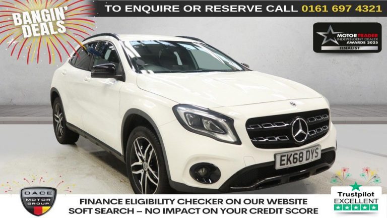 Used 2018 WHITE MERCEDES-BENZ GLA SUV 1.6 GLA180 Urban Edition SUV 5dr Petrol 7G-DCT Euro 6 (s/s) (122 ps) PETROL (reg. 2018-09-22) (Automatic) for sale in Stockport