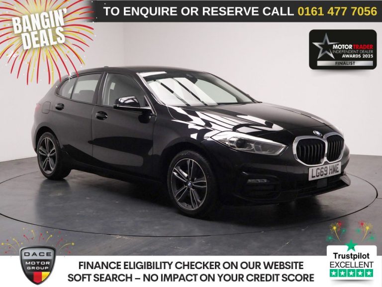 Used 2019 BLACK BMW 1 SERIES Hatchback 2.0 118d Sport Hatchback 5dr Diesel Auto Euro 6 (s/s) (150 ps) DIESEL (reg. 2019-09-26) (Automatic) for sale in Stockport