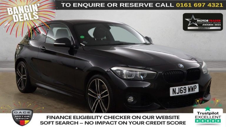 Used 2019 BLACK BMW 1 SERIES Hatchback 2.0 120i GPF M Sport Shadow Edition Hatchback 3dr Petrol Auto Euro 6 (s/s) (184 ps) PETROL (reg. 2019-09-27) (Automatic) for sale in Stockport