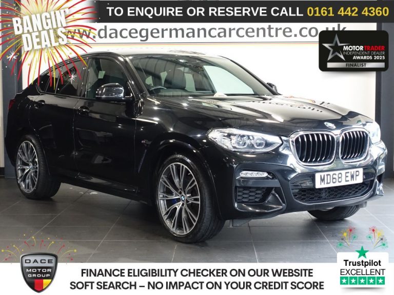 Used 2019 BLACK BMW X4 SUV 2.0 20d M Sport SUV 5dr Diesel Auto xDrive Euro 6 (s/s) (190 ps) Â£5625 EXTRAS DIESEL (reg. 2019-01-28) (Automatic) for sale in Stockport