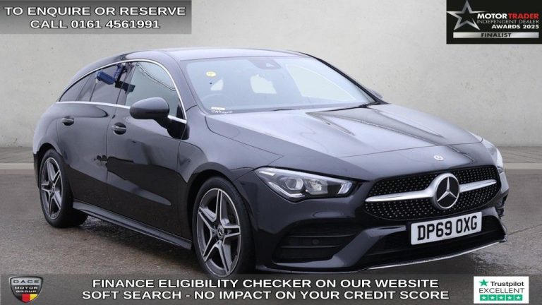Used 2019 BLACK MERCEDES-BENZ CLA Estate 1.3 CLA180 AMG Line Shooting Brake 5dr Petrol 7G-DCT Euro 6 (s/s) (136 ps) PETROL (reg. 2019-12-17) (Automatic) for sale in Stockport