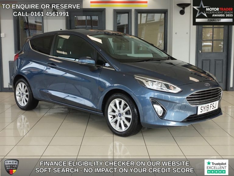 Used 2019 BLUE FORD FIESTA Hatchback 1.0T EcoBoost GPF Titanium Hatchback 3dr Petrol Auto Euro 6 (s/s) (100 ps) PETROL (reg. 2019-03-21) (Automatic) for sale in Stockport