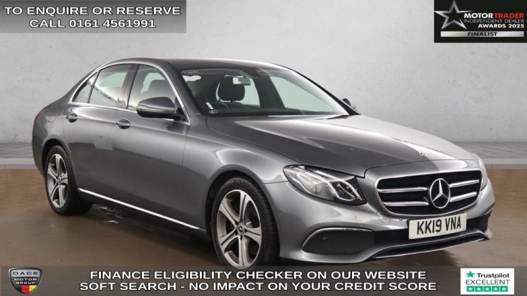 Used 2019 GREY MERCEDES-BENZ E-CLASS Saloon 2.0 E220d SE Saloon 4dr Diesel G-Tronic+ Euro 6 (s/s) (194 ps) DIESEL (reg. 2019-05-28) (Automatic) for sale in Stockport