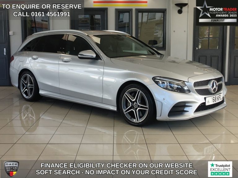 Used 2019 SILVER MERCEDES-BENZ C-CLASS Estate 2.0 C300d AMG Line (Premium) Estate 5dr Diesel G-Tronic+ Euro 6 (s/s) (245 ps) DIESEL (reg. 2019-01-08) (Automatic) for sale in Stockport