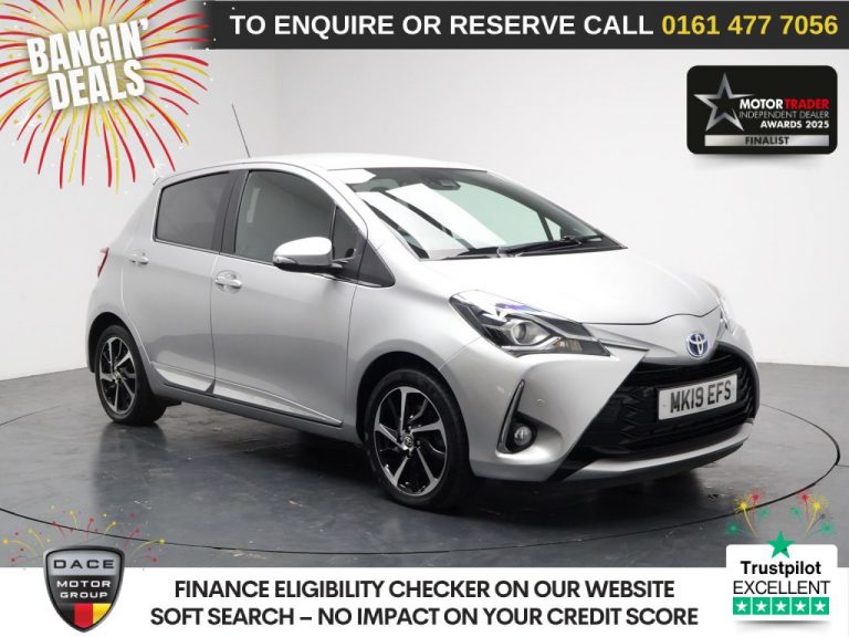 Used 2019 SILVER TOYOTA YARIS Hatchback 1.5 VVT-h Excel Hatchback 5dr Petrol Hybrid E-CVT Euro 6 (s/s) (100 ps) PETROL HYBRID (reg. 2019-03-01) (Automatic) for sale in Stockport