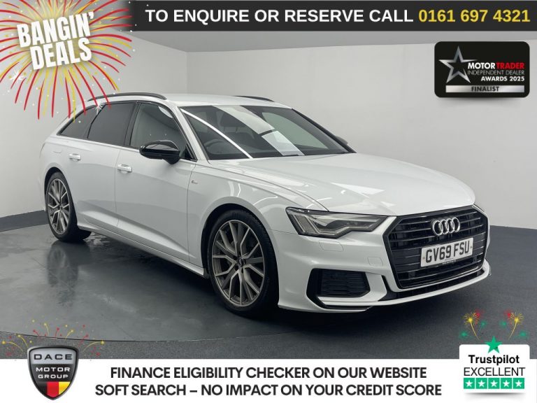 Used 2019 WHITE AUDI A6 AVANT Estate 2.0 TDI 40 Black Edition Estate 5dr Diesel S Tronic Euro 6 (s/s) (204 ps) DIESEL (reg. 2019-11-29) (Automatic) for sale in Stockport