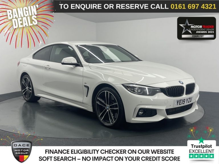 Used 2019 WHITE BMW 4 SERIES Coupe 3.0 430d M Sport Coupe 2dr Diesel Auto xDrive Euro 6 (s/s) (258 ps) DIESEL (reg. 2019-04-30) (Automatic) for sale in Stockport