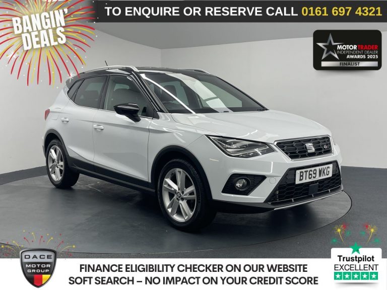 Used 2019 WHITE SEAT ARONA SUV 1.0 TSI GPF FR SUV 5dr Petrol DSG Euro 6 (s/s) (115 ps) PETROL (reg. 2019-11-21) (Automatic) for sale in Stockport