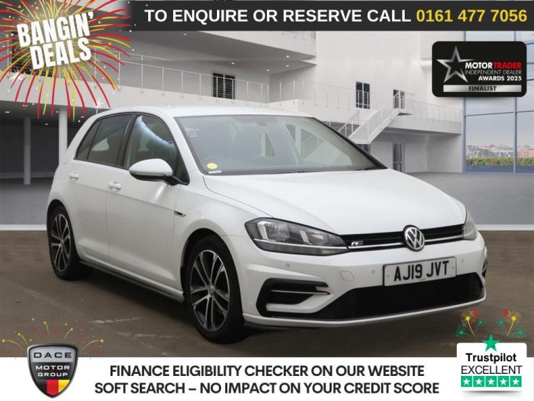 Used 2019 WHITE VOLKSWAGEN GOLF Hatchback 1.5 TSI EVO GPF R-Line Hatchback 5dr Petrol DSG Euro 6 (s/s) (150 ps) PETROL (reg. 2019-03-29) (Automatic) for sale in Stockport