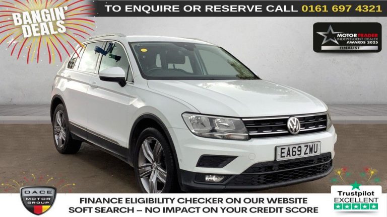 Used 2019 WHITE VOLKSWAGEN TIGUAN SUV 1.5 TSI EVO Match SUV 5dr Petrol DSG Euro 6 (s/s) (150 ps) PETROL (reg. 2019-12-20) (Automatic) for sale in Stockport