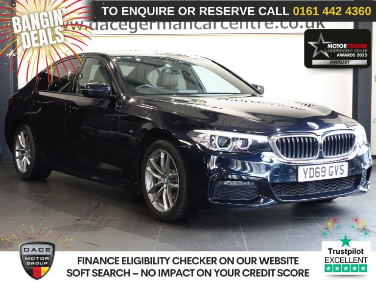 Used 2020 BLACK BMW 5 SERIES Saloon 2.0 520d MHT M Sport Saloon 4dr Diesel Hybrid Auto Euro 6 (s/s) (190 ps) Â£1075 EXTRAS DIESEL HYBRID (reg. 2020-02-29) (Automatic) for sale in Stockport