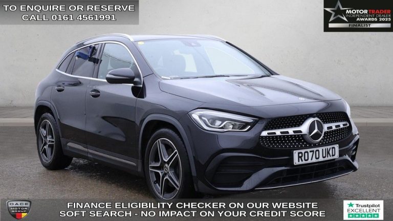 Used 2020 BLACK MERCEDES-BENZ GLA SUV 1.3 GLA200 AMG Line SUV 5dr Petrol 7G-DCT Euro 6 (s/s) (163 ps) PETROL (reg. 2020-11-03) (Automatic) for sale in Stockport