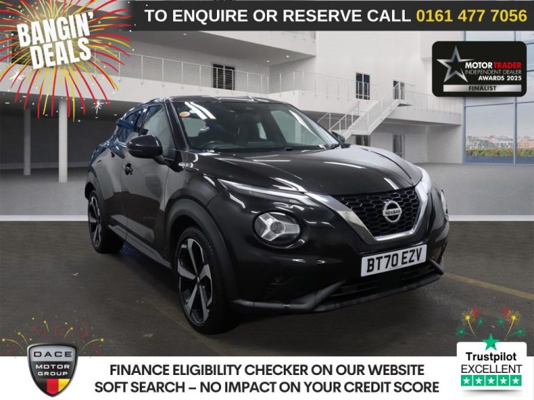 Used 2020 BLACK NISSAN JUKE SUV 1.0 DIG-T Tekna SUV 5dr Petrol DCT Auto Euro 6 (s/s) (114 ps) PETROL (reg. 2020-11-11) (Automatic) for sale in Stockport