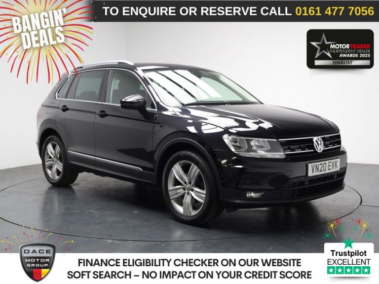 Used 2020 BLACK VOLKSWAGEN TIGUAN SUV 1.5 TSI EVO Match SUV 5dr Petrol DSG Euro 6 (s/s) (150 ps) PETROL (reg. 2020-07-30) (Automatic) for sale in Stockport