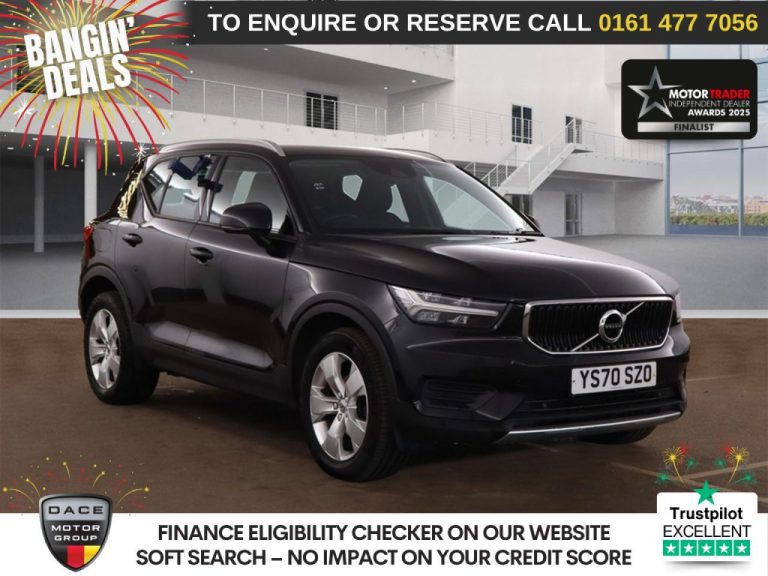 Used 2020 BLACK VOLVO XC40 SUV 1.5 T3 Momentum SUV 5dr Petrol Auto Euro 6 (s/s) (163 ps) PETROL (reg. 2020-11-27) (Automatic) for sale in Stockport