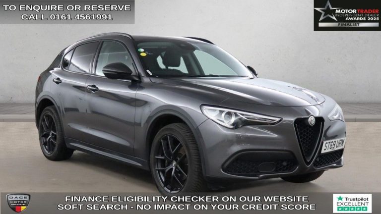 Used 2020 GREY ALFA ROMEO STELVIO SUV 2.0T Nero Edizione SUV 5dr Petrol Auto Q4 AWD Euro 6 (s/s) (200 ps) PETROL (reg. 2020-02-10) (Automatic) for sale in Stockport