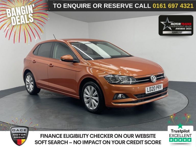 Used 2020 ORANGE VOLKSWAGEN POLO Hatchback 1.0 TSI GPF SEL Hatchback 5dr Petrol DSG Euro 6 (s/s) (115 ps) PETROL (reg. 2020-03-24) (Automatic) for sale in Stockport