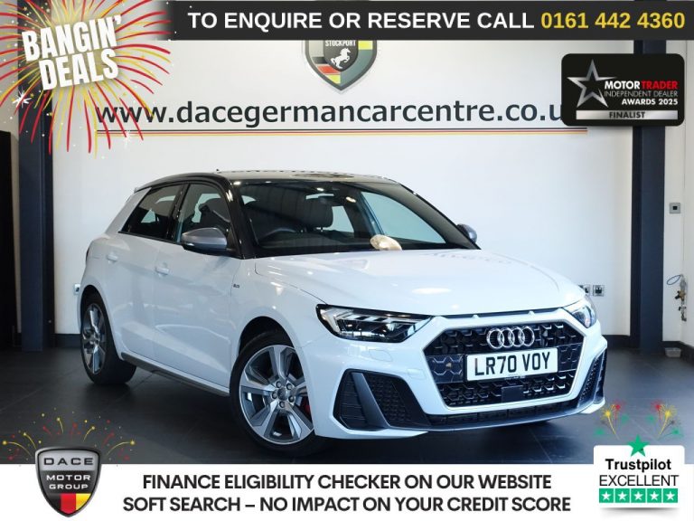 Used 2020 WHITE AUDI A1 Hatchback 2.0 TFSI 40 S line Competition Sportback 5dr Petrol S Tronic Euro 6 (s/s) (200 ps) PETROL (reg. 2020-09-29) (Automatic) for sale in Stockport