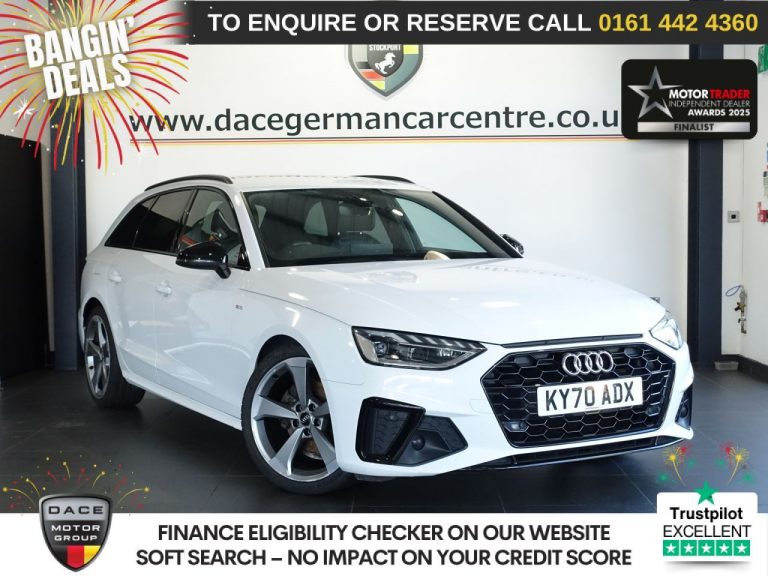 Used 2020 WHITE AUDI A4 AVANT Estate 2.0 TDI 35 Black Edition Estate 5dr Diesel S Tronic Euro 6 (s/s) (163 ps) DIESEL (reg. 2020-09-01) (Automatic) for sale in Stockport