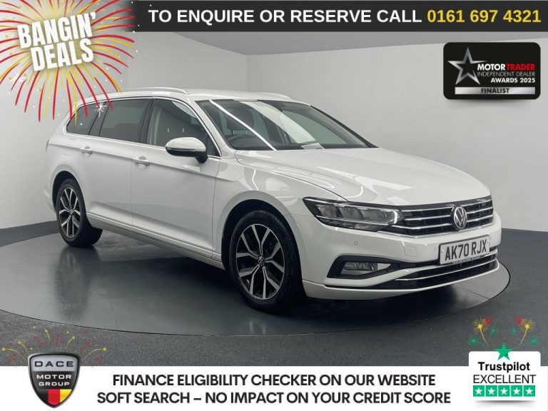 Used 2020 WHITE VOLKSWAGEN PASSAT Estate 2.0 TDI EVO SEL Estate 5dr Diesel DSG Euro 6 (s/s) (150 ps) DIESEL (reg. 2020-12-10) (Automatic) for sale in Stockport