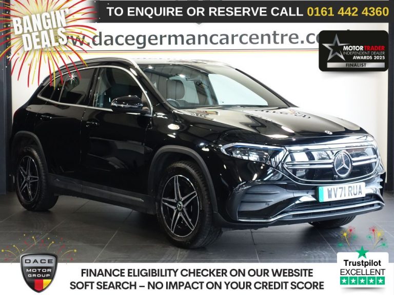 Used 2021 BLACK MERCEDES-BENZ EQA SUV EQA 250 66.5kWh AMG Line SUV 5dr Electric Auto (190 ps) ELECTRIC (reg. 2021-10-22) (Automatic) for sale in Stockport