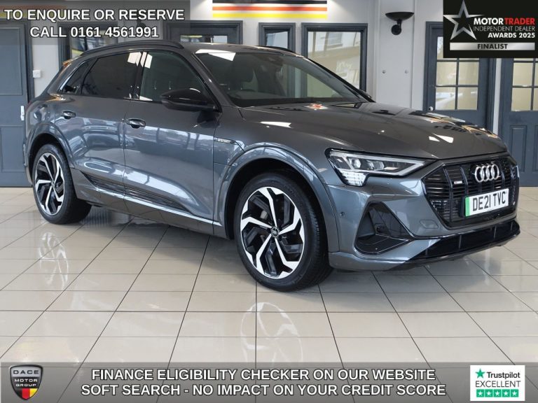 Used 2021 GREY AUDI E-TRON SUV 50 Black Edition SUV 5dr Electric Auto quattro 71.2kWh (313 ps) ELECTRIC (reg. 2021-06-03) (Automatic) for sale in Stockport