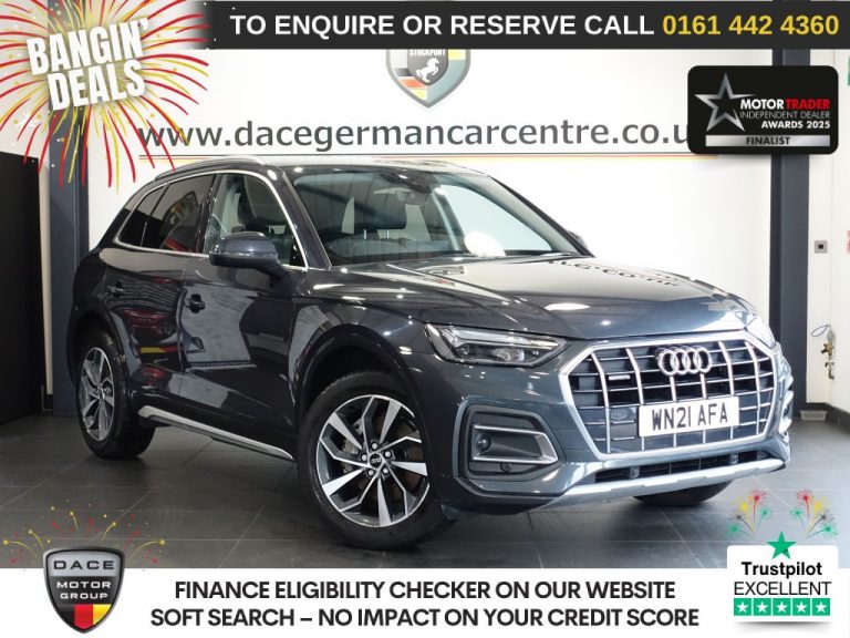 Used 2021 GREY AUDI Q5 SUV 2.0 TDI 40 Sport SUV 5dr Diesel S Tronic quattro Euro 6 (s/s) (204 ps) DIESEL (reg. 2021-03-10) (Automatic) for sale in Stockport