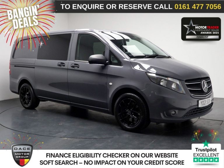 Used 2021 GREY MERCEDES-BENZ VITO Combi Van 2.0 119 CDI Premium Crew Van Double Cab 5dr Diesel G-Tronic RWD L2 Euro 6 (s/s) (LWB) (190 ps) DIESEL (reg. 2021-06-29) (Automatic) for sale in Stockport