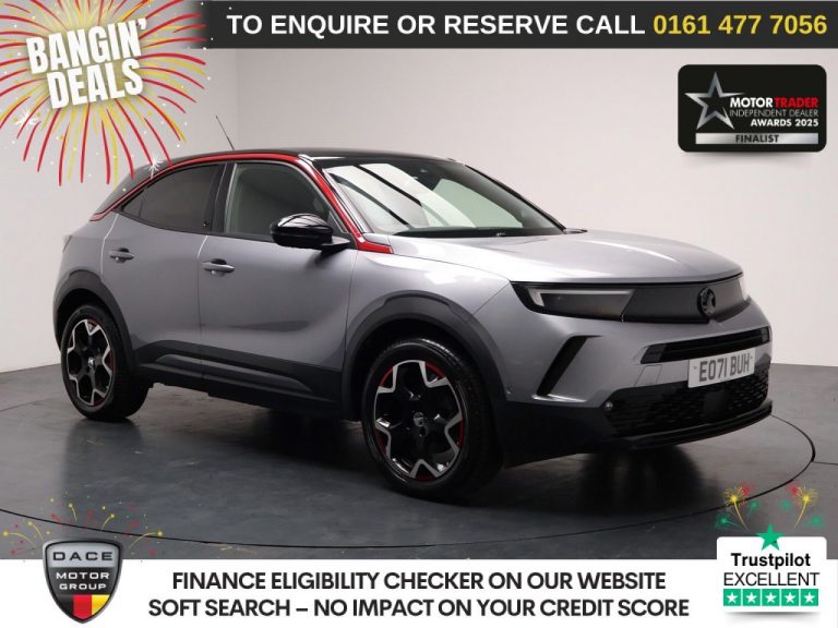 Used 2021 GREY VAUXHALL MOKKA ELECTRIC SUV 50kWh SRi Nav Premium SUV 5dr Electric Auto (136 ps) ELECTRIC (reg. 2021-09-09) (Automatic) for sale in Stockport