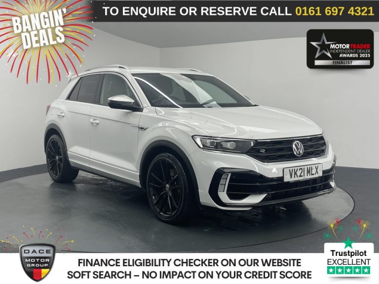 Used 2021 WHITE VOLKSWAGEN T-ROC SUV 2.0 TSI R SUV 5dr Petrol DSG 4Motion Euro 6 (s/s) (300 ps) PETROL (reg. 2021-03-31) (Automatic) for sale in Stockport