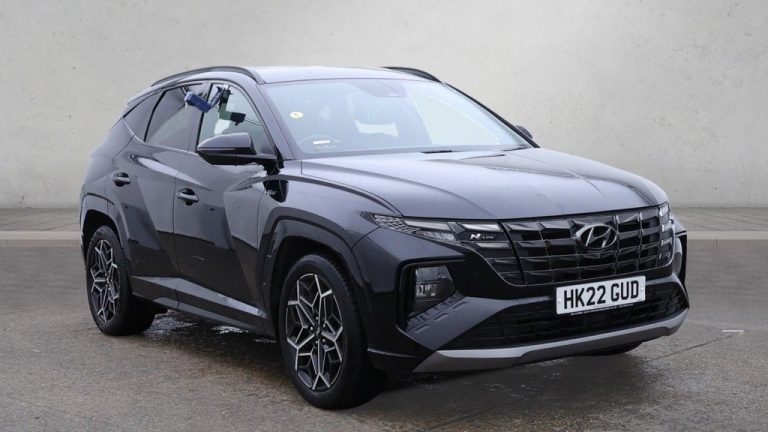 Used 2022 BLACK HYUNDAI TUCSON SUV 1.6 T-GDi MHEV N Line SUV 5dr Petrol Hybrid DCT Euro 6 (s/s) (150 ps) PETROL HYBRID (reg. 2022-08-22) (Automatic) for sale in Stockport