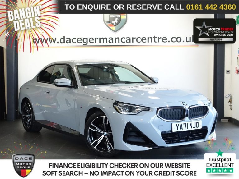 Used 2022 GREY BMW 2 SERIES COUPE Coupe 2.0 220d MHT M Sport Coupe 2dr Diesel Hybrid Auto Euro 6 (s/s) (190 ps) Â£2530 EXTRAS DIESEL HYBRID (reg. 2022-02-11) (Automatic) for sale in Stockport
