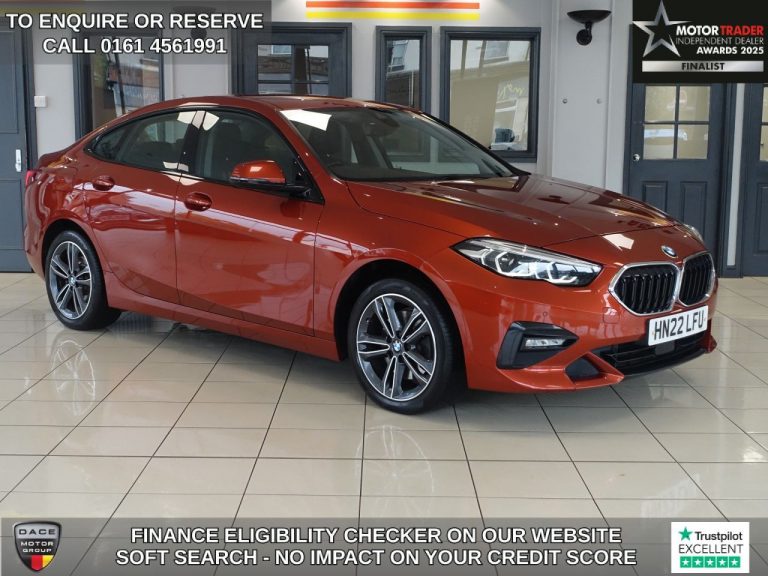 Used 2022 ORANGE BMW 2 SERIES GRAN COUPE Saloon 1.5 218i Sport (LCP) Saloon 4dr Petrol DCT Euro 6 (s/s) (136 ps) PETROL (reg. 2022-04-22) (Automatic) for sale in Stockport