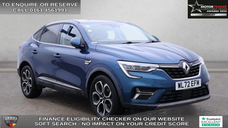 Used 2023 BLUE RENAULT ARKANA SUV 1.3 MHEV techno SUV 5dr Petrol EDC 2WD Euro 6 (s/s) (140 ps) PETROL (reg. 2023-02-15) (Automatic) for sale in Stockport