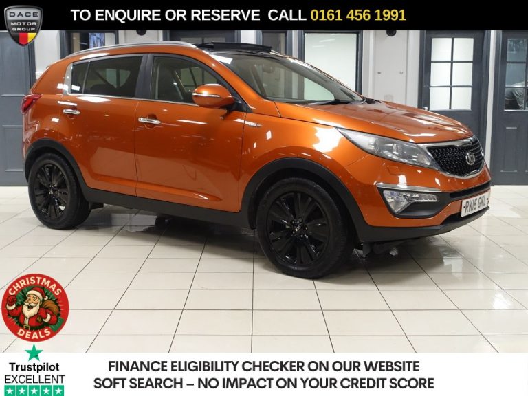 Used 2015 ORANGE KIA SPORTAGE SUV 2.0 CRDi KX-3 SUV 5dr Diesel Auto AWD Euro 5 (134 bhp) DIESEL (reg. 2015-03-01) (Automatic) for sale in Stockport
