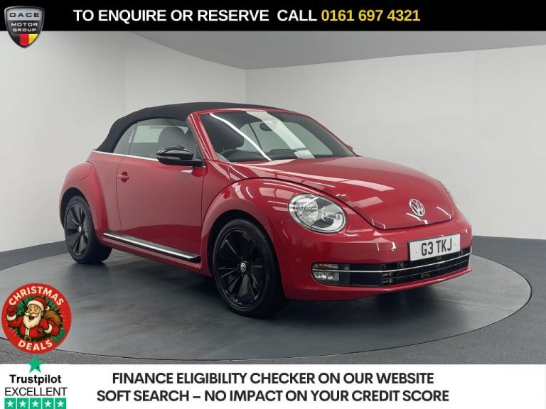 Used 2015 RED VOLKSWAGEN BEETLE Convertible 2.0 TDI BlueMotion Tech Sport Cabriolet 2dr Diesel DSG Euro 6 (s/s) (150 ps) DIESEL (reg. 2015-04-13) (Automatic) for sale in Stockport