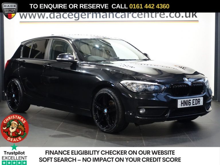 Used 2016 BLACK BMW 1 SERIES Hatchback 1.5 116d SE Hatchback 5dr Diesel Auto Euro 6 (s/s) (116 ps) DIESEL (reg. 2016-05-09) (Automatic) for sale in Stockport