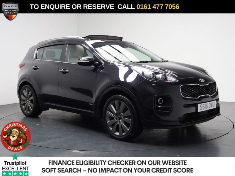 Used 2016 BLACK KIA SPORTAGE SUV 2.0 CRDi First Edition SUV 5dr Diesel Auto AWD Euro 6 (182 bhp) DIESEL (reg. 2016-03-01) (Automatic) for sale in Stockport