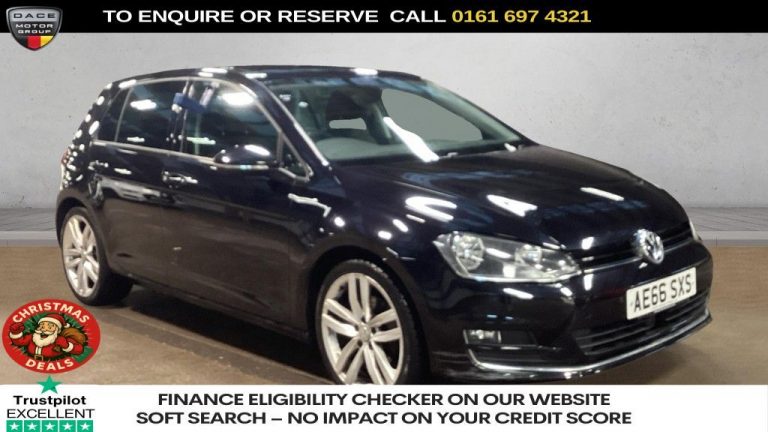 Used 2016 BLACK VOLKSWAGEN GOLF Hatchback 1.4 TSI BlueMotion Tech ACT GT Edition Hatchback 5dr Petrol DSG Euro 6 (s/s) (150 ps) PETROL (reg. 2016-09-22) (Automatic) for sale in Stockport