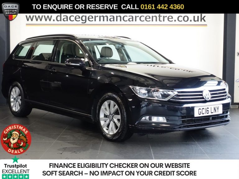 Used 2016 BLACK VOLKSWAGEN PASSAT Estate 2.0 TDI BlueMotion Tech S Estate 5dr Diesel DSG Euro 6 (s/s) (150 ps) DIESEL (reg. 2016-07-12) (Automatic) for sale in Stockport