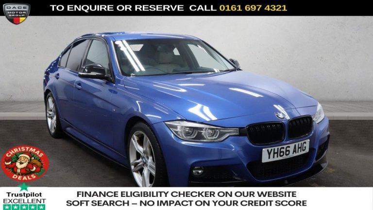 Used 2016 BLUE BMW 3 SERIES Saloon 2.0 320d M Sport Saloon 4dr Diesel Auto Euro 6 (s/s) (190 ps) DIESEL (reg. 2016-10-06) (Automatic) for sale in Stockport
