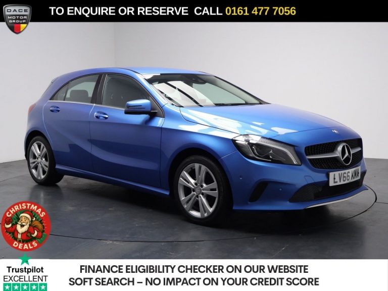 Used 2016 BLUE MERCEDES-BENZ A-CLASS Hatchback 1.6 A160 Sport (Premium) Hatchback 5dr Petrol 7G-DCT Euro 6 (s/s) (102 ps) PETROL (reg. 2016-09-30) (Automatic) for sale in Stockport