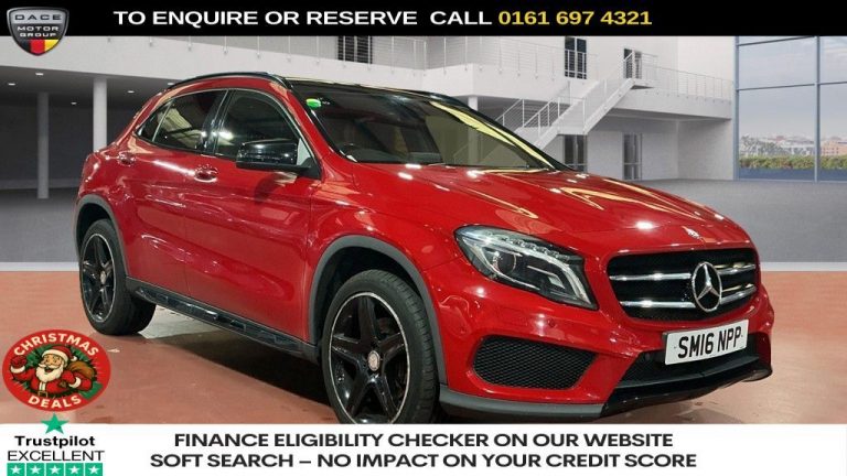 Used 2016 RED MERCEDES-BENZ GLA SUV 2.1 GLA220d AMG Line (Premium Plus) SUV 5dr Diesel 7G-DCT 4MATIC Euro 6 (s/s) (177 ps) DIESEL (reg. 2016-06-07) (Automatic) for sale in Stockport