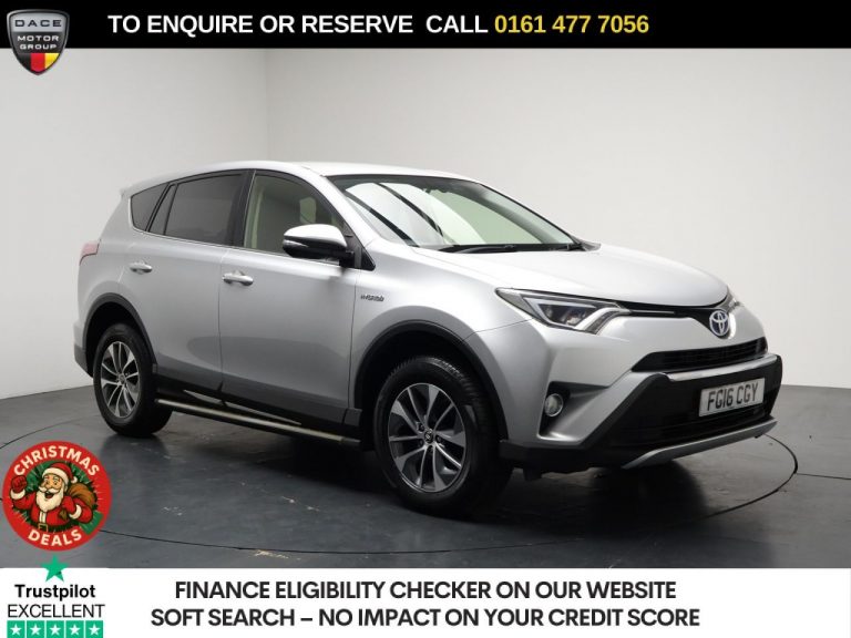 Used 2016 SILVER TOYOTA RAV4 SUV 2.5 VVT-h Business Edition Plus SUV 5dr Petrol Hybrid CVT Euro 6 (s/s) (197 ps) PETROL HYBRID (reg. 2016-03-16) (Automatic) for sale in Stockport