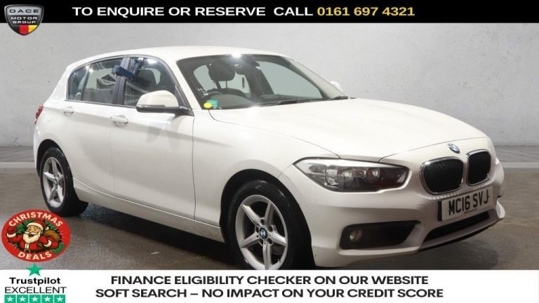 Used 2016 WHITE BMW 1 SERIES Hatchback 1.5 118i SE Hatchback 5dr Petrol Auto Euro 6 (s/s) (136 ps) PETROL (reg. 2016-07-19) (Automatic) for sale in Stockport
