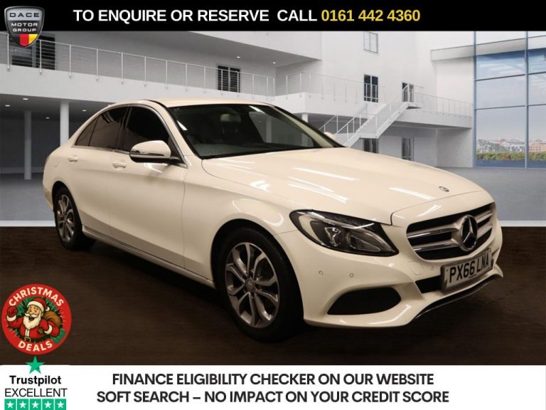 Used 2016 WHITE MERCEDES-BENZ C-CLASS Saloon 1.6 C200d Sport Saloon 4dr Diesel G-Tronic+ Euro 6 (s/s) (136 ps) DIESEL (reg. 2016-09-15) (Automatic) for sale in Stockport