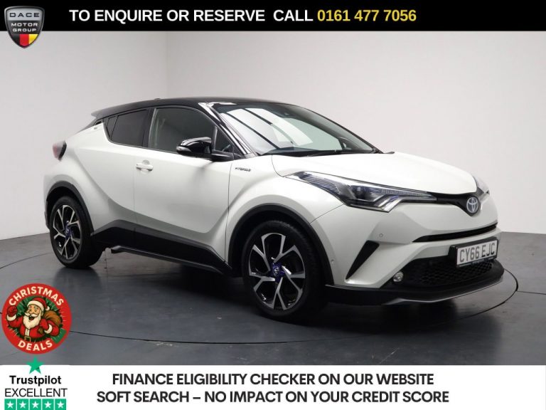 Used 2016 WHITE TOYOTA C-HR SUV 1.8 VVT-h Dynamic SUV 5dr Petrol Hybrid CVT Euro 6 (s/s) (122 ps) PETROL HYBRID (reg. 2016-12-01) (Automatic) for sale in Stockport